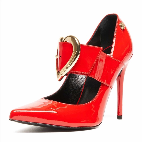 🔥Rare Moschino Heart Buckle Patent Leather Pump - Picture 5 of 8